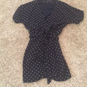 Ann Taylor navy wrap dress